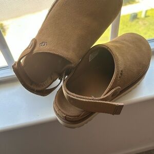 UGG Chestnut Suede Slip-On Shoes
